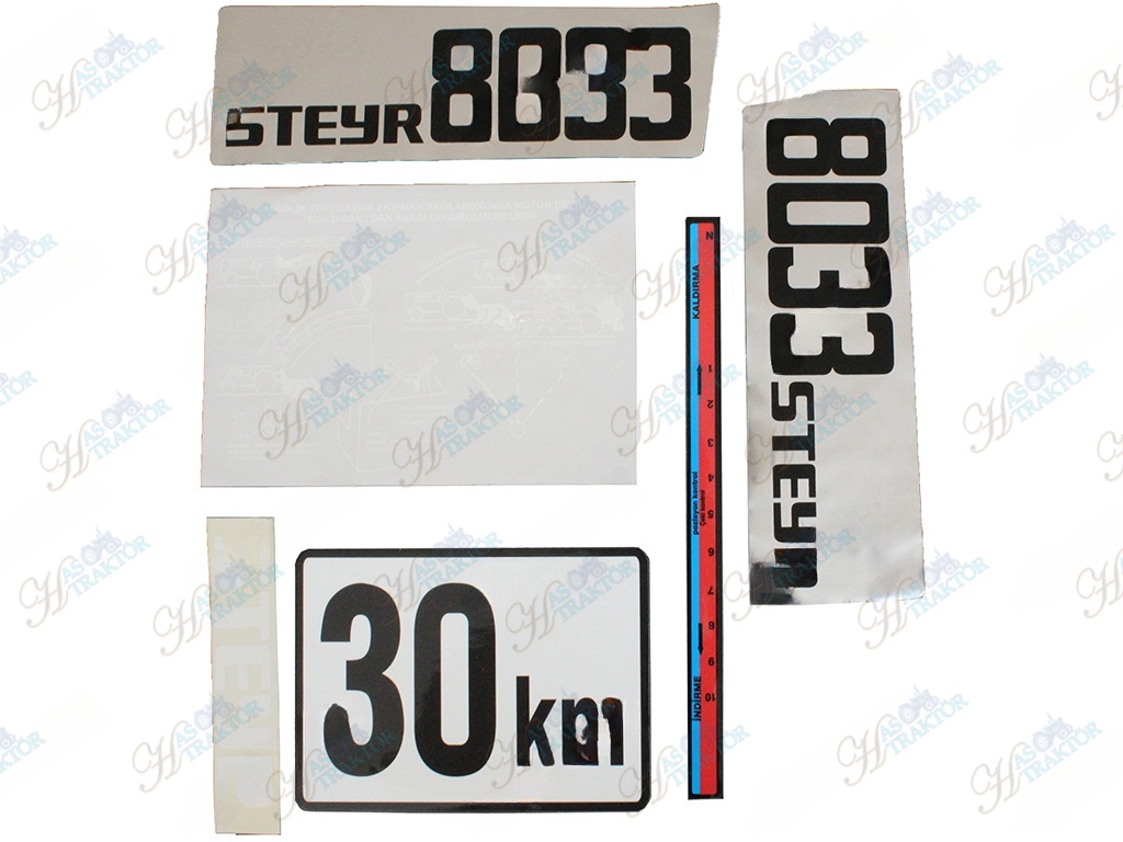 8033 Yan Yazı Takımı